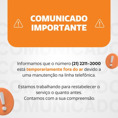QV - Pop-up - Comunicado Telefone